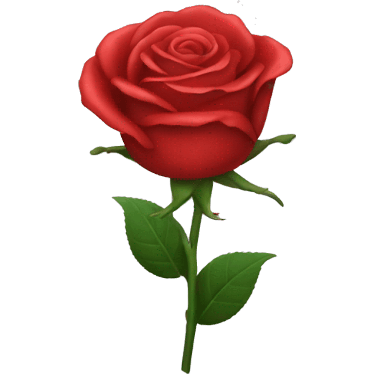 Red rose no stem emoji