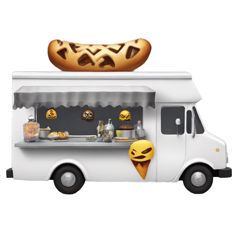 Wednesday Addams haunted dreamhouse food truck  emoji