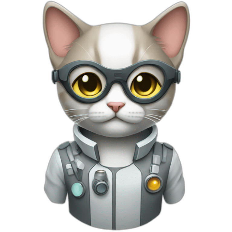 Futuristic scientist cat emoji