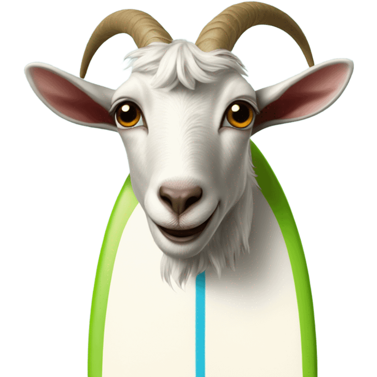 Goat on a surfboard  emoji