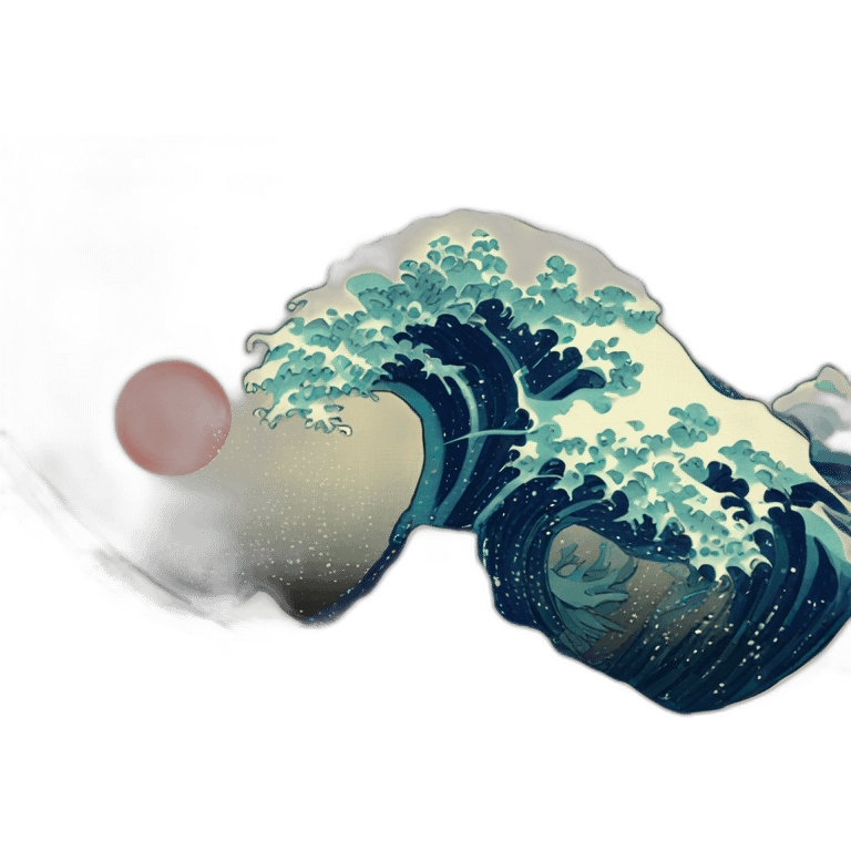 Wave of kanagawa emoji