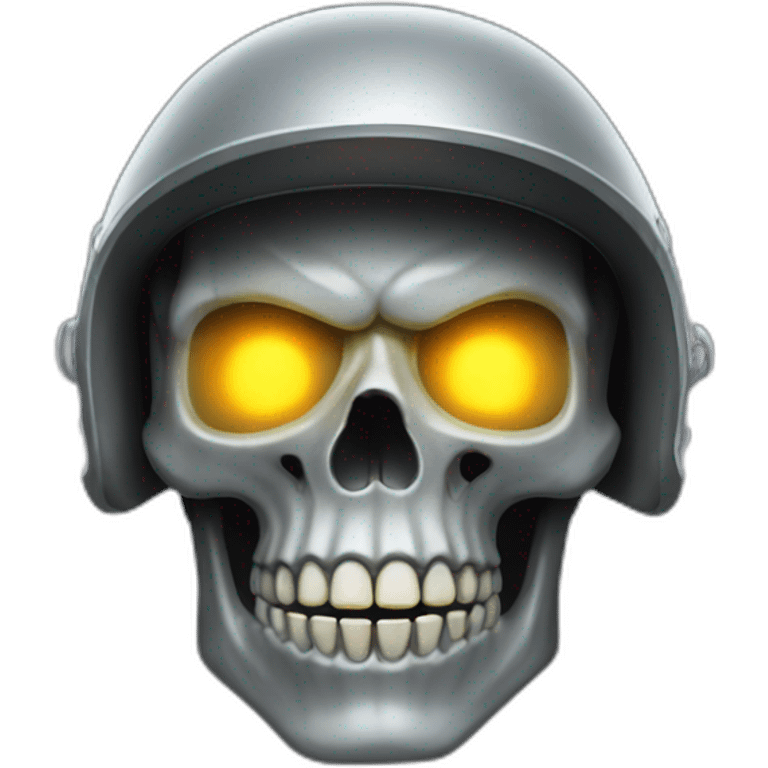 grey skull with glowing visor emoji