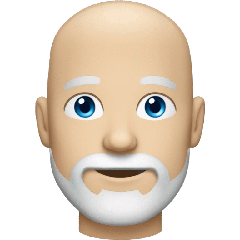 A bald white man with gray goatee beard blue eyes emoji