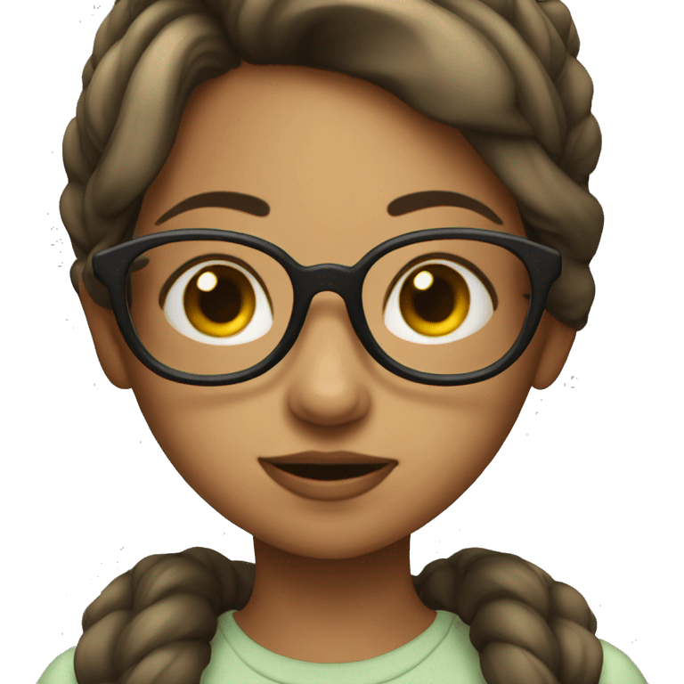 Girl with glasses  emoji