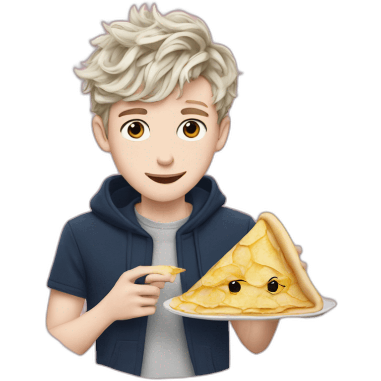 Troye Sivan with a crepe emoji