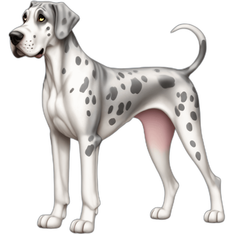 Great dane silver Merle full body emoji