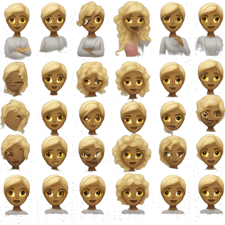 Black Woman with blonde hair  emoji