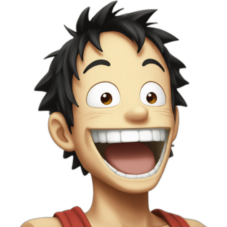 Laughing luffy emoji