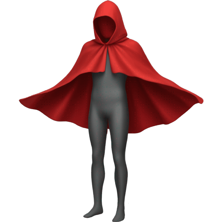 faceless mannequin flying red cape without hood emoji