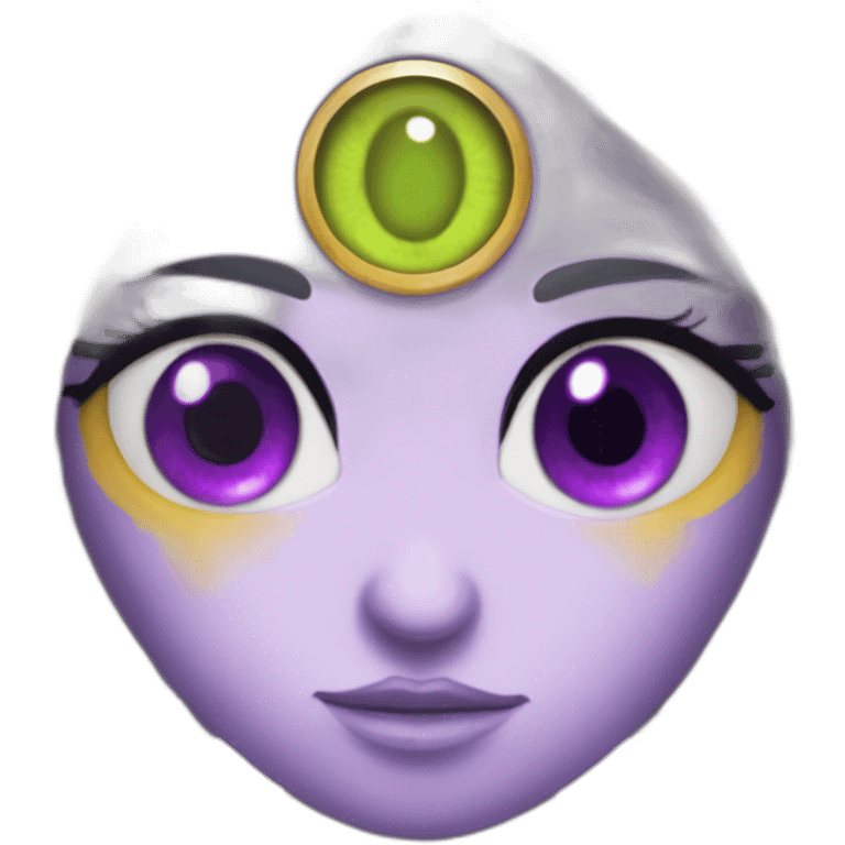 majestic godly violet iris eyeball serious intense symmetrical knowledgable emoji