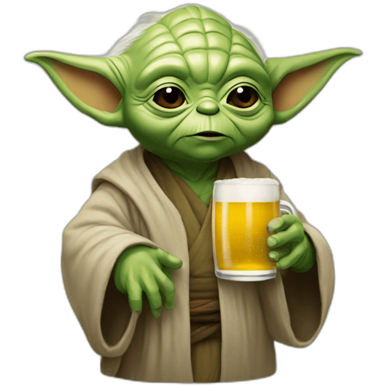 Yoda boit de la biere emoji