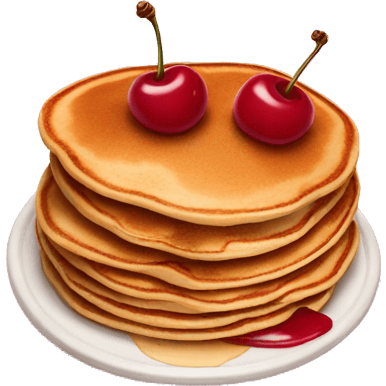 Cherry red pancakes emoji