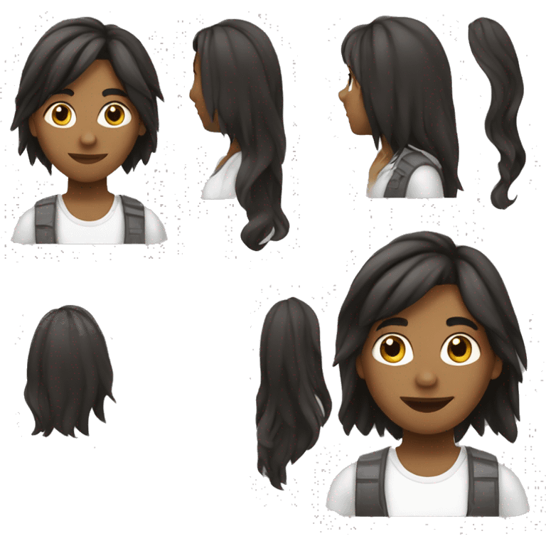 un joven con cabello largo emoji