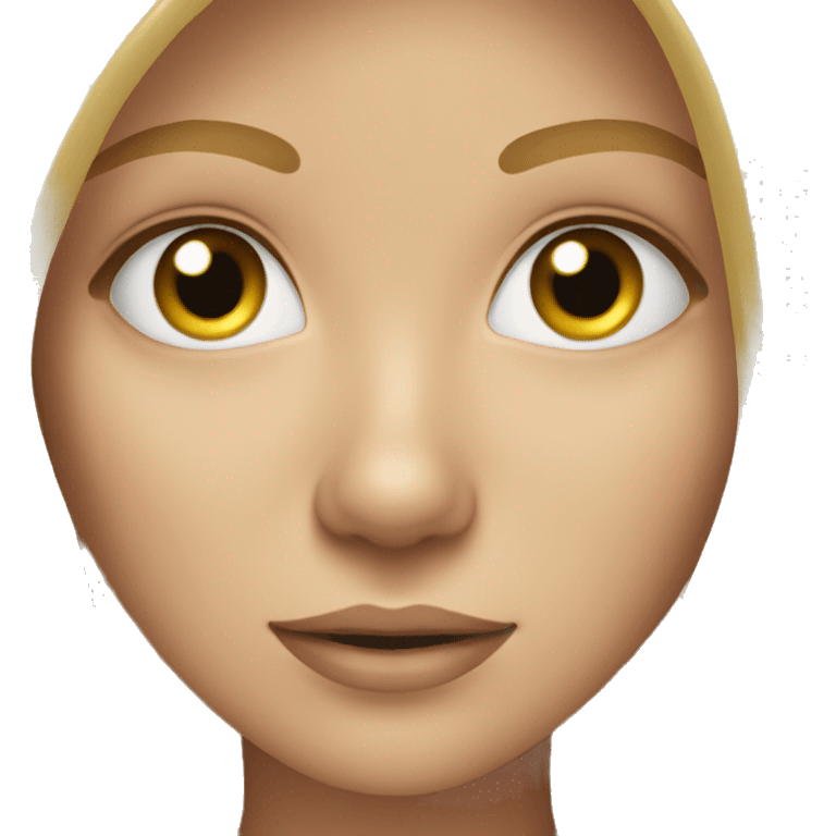 blonde girl with grey eyes emoji