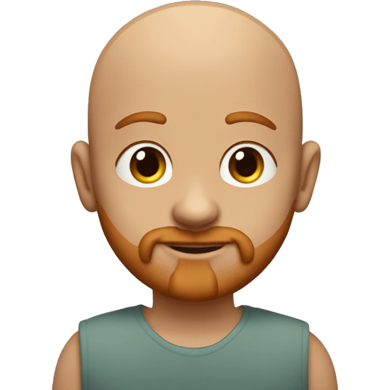 Bald dad with a little beard of 3 day redhair with her daughter red curly haïr emoji