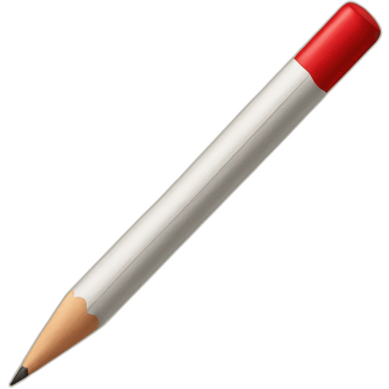  red pencil with a straight line drawn on paper. emoji