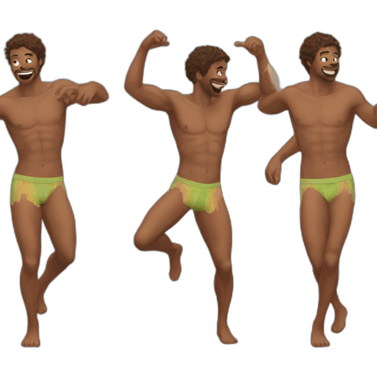 Gay-men-shirtless-dancing emoji