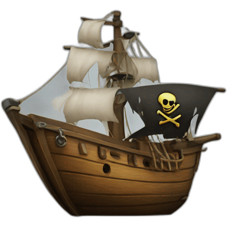 Boat pirate emoji