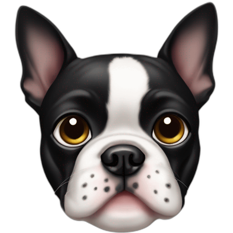 cute Boston terrier one black eye emoji