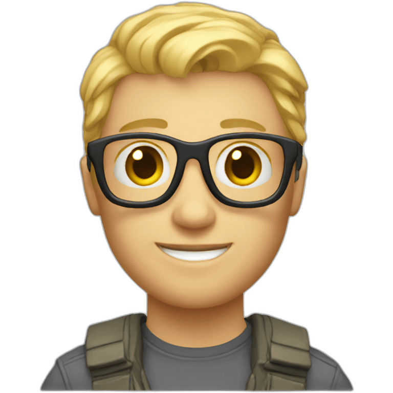 Blonde Male VR designer emoji