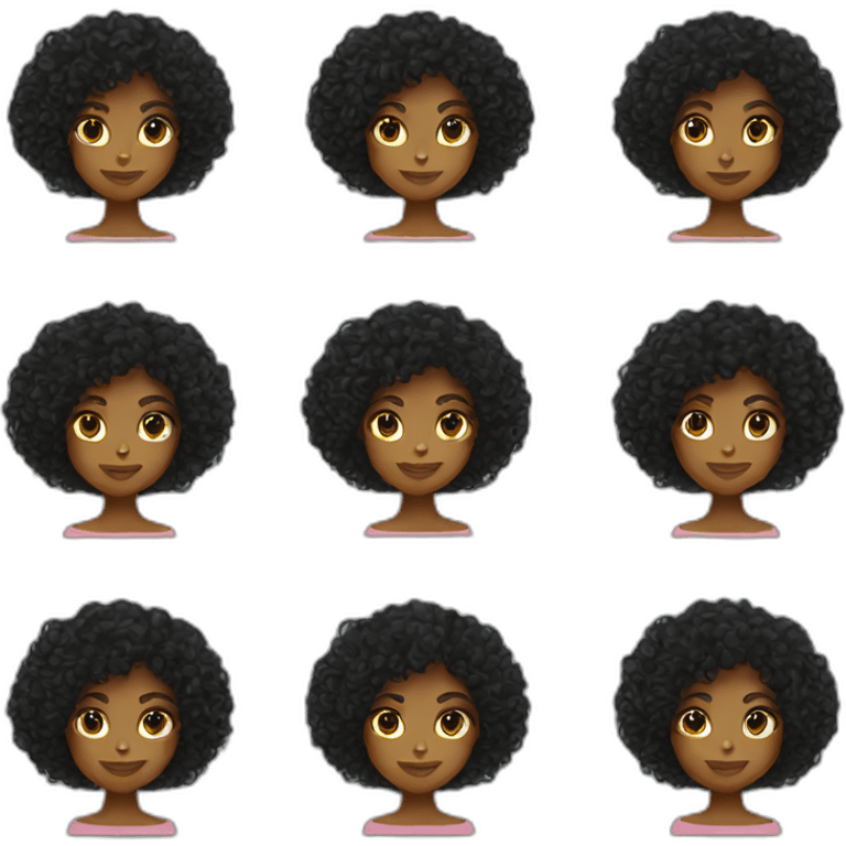 black curly latina emoji