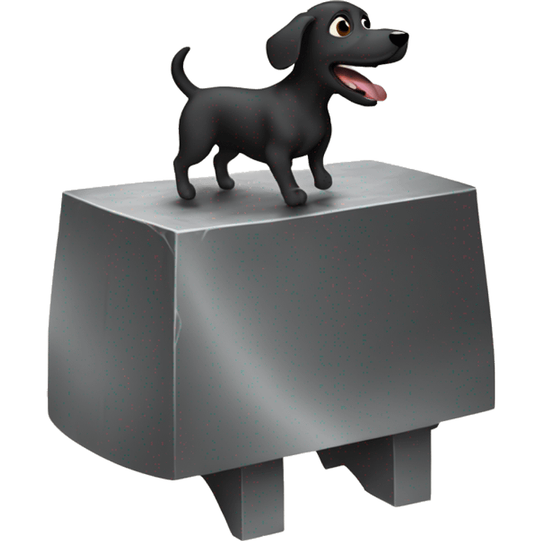 Anvil with dog jumping  emoji