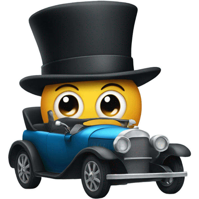 a car with a top hat emoji