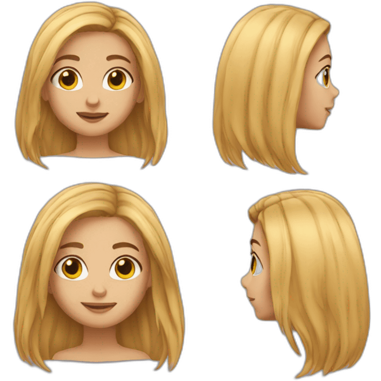 Girl long hair emoji