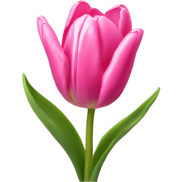 Pink tulips with a bow emoji