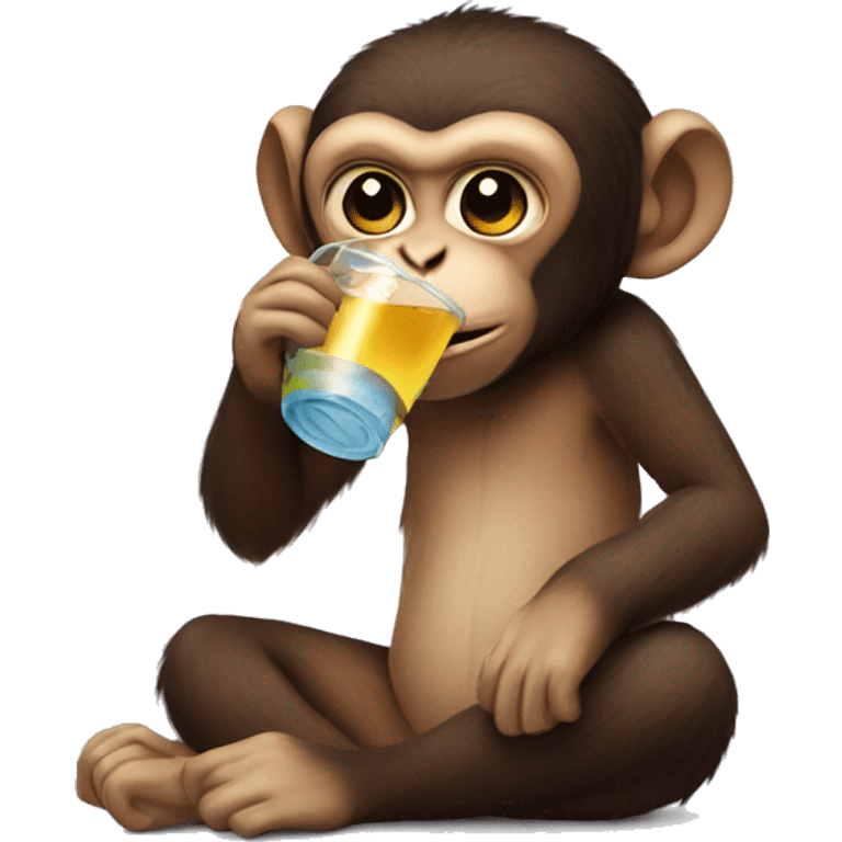 Monkey drinking emoji