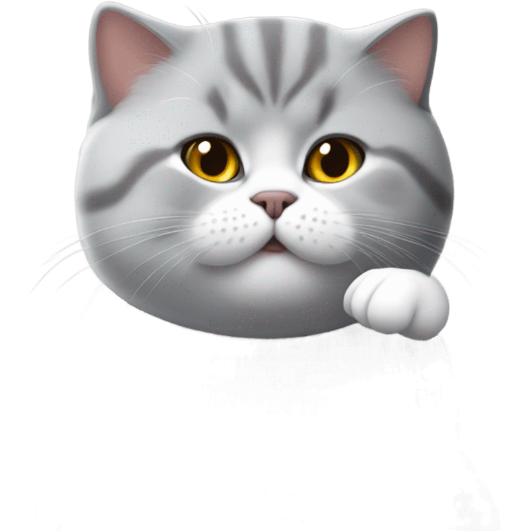 british shorthair cat being pampered  emoji