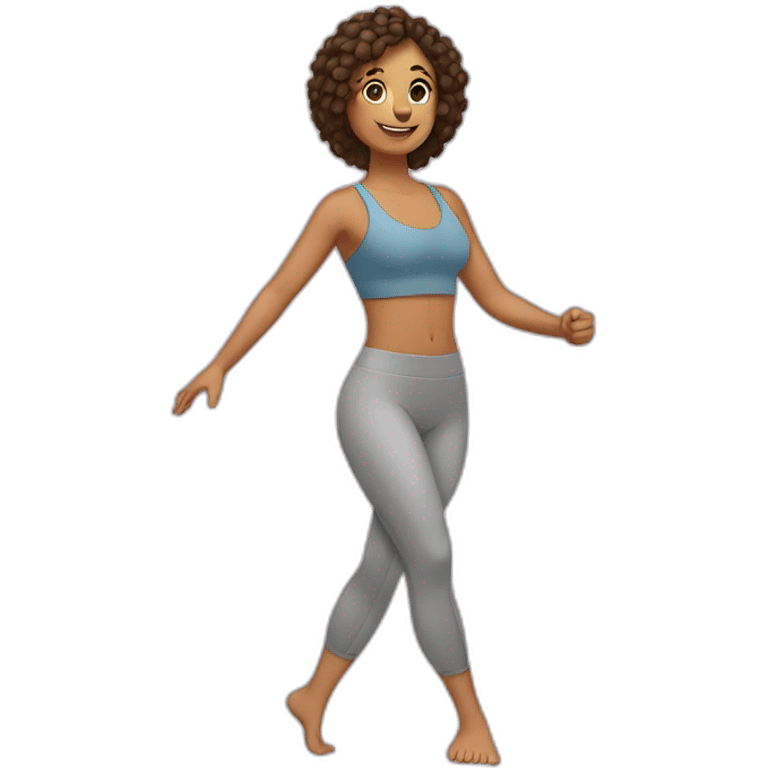 Chica con aro de pilates emoji