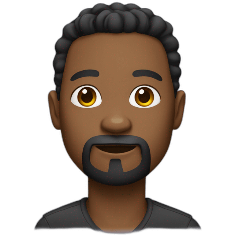 Black man with goatee emoji