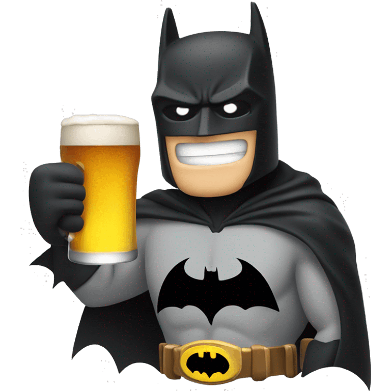 batman holding a beer  emoji