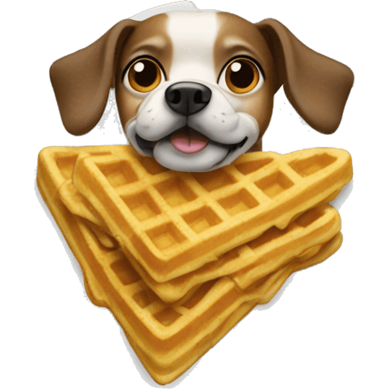 Dog in a Waffle House  emoji