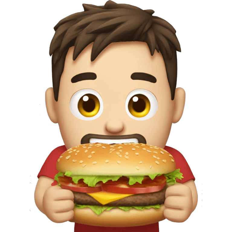 Messi comiendo hamburguesa emoji