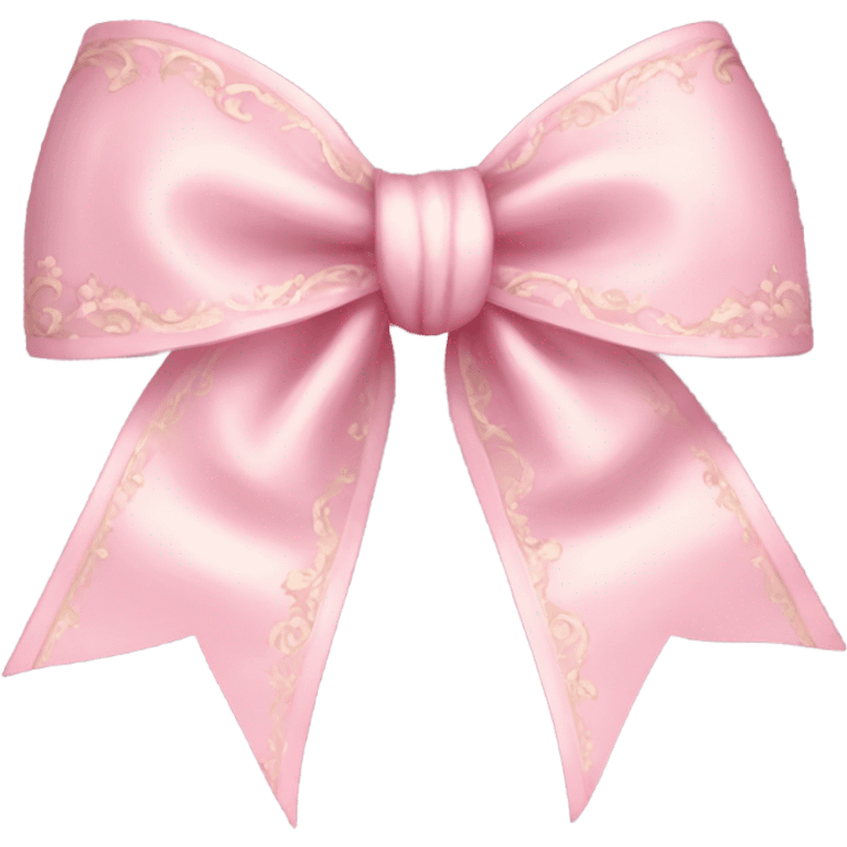 vintage rococo light pink bow emoji