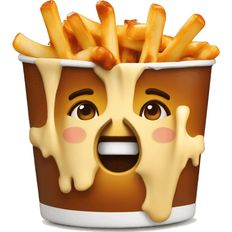 Poutine eating a poutine  emoji