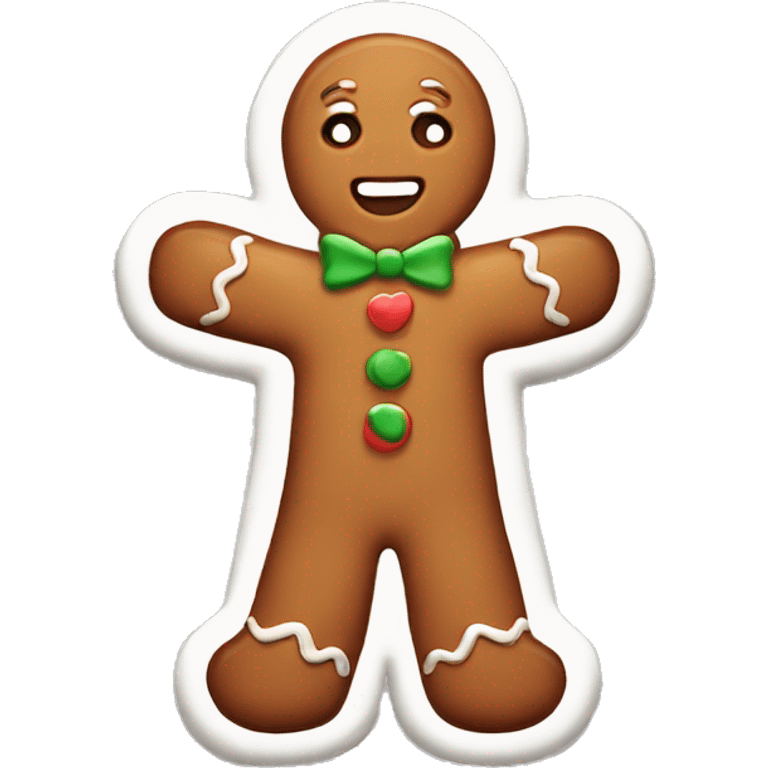 Gingerbread man cute emoji