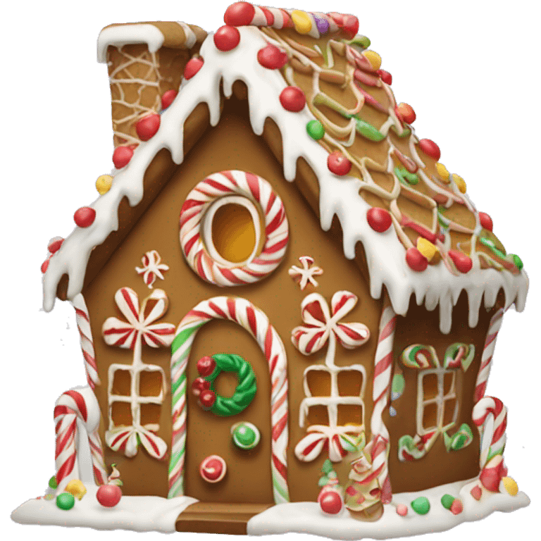 Christmas gingerbread house emoji