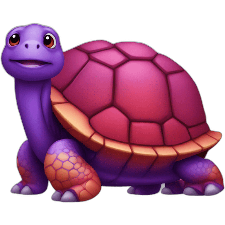 red and purple turtle emoji