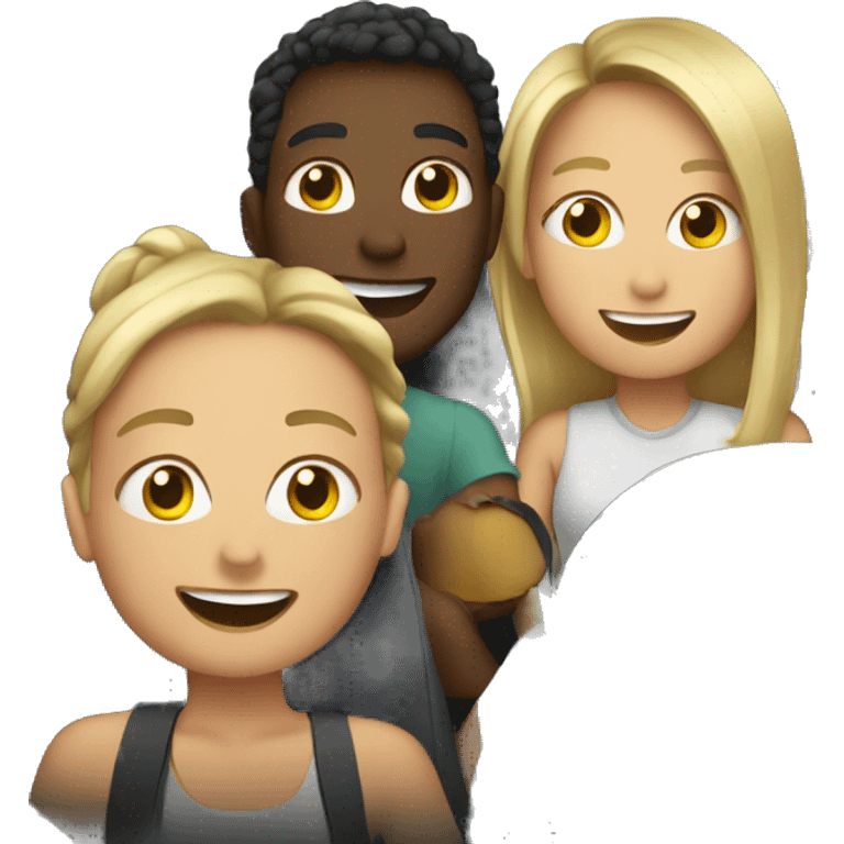 friends enjoying car ride emoji