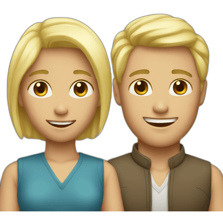 Blonde men couple emoji