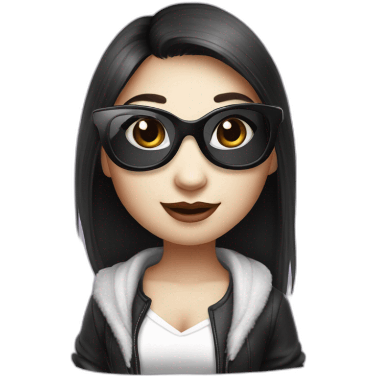 beatiful female panda in stylish outfit emoji