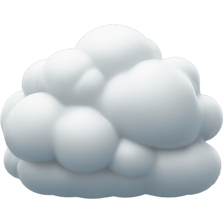 Clean 3d cloud emoji