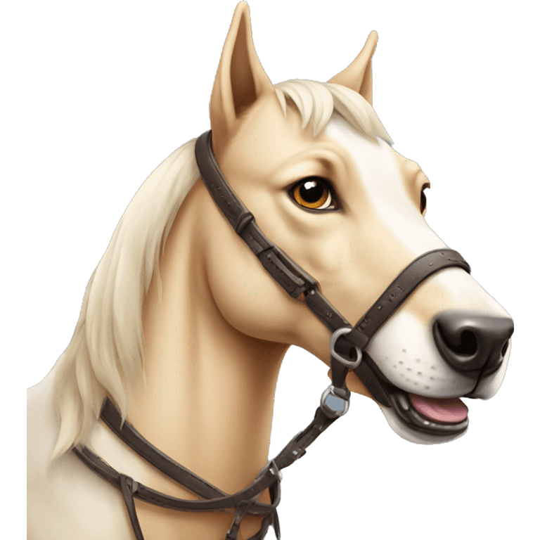 Dog on horse emoji