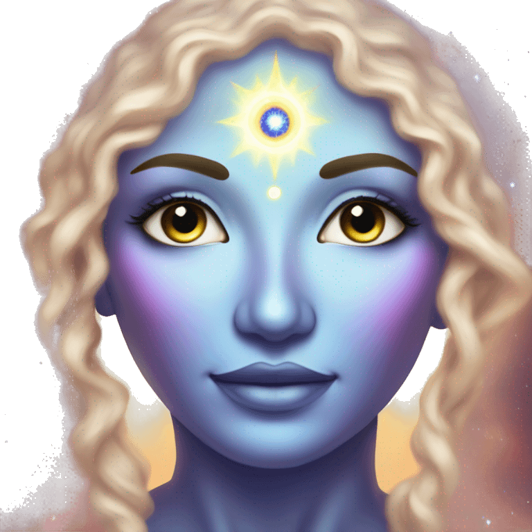 Pleiadian radiant glowing diva woman female third eye emoji