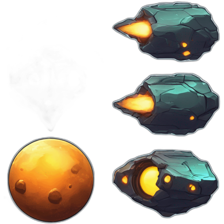 meteor scifi roguelike rpg style inspired by slay the spire digital art emoji