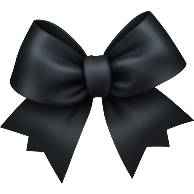 black ribbon bow emoji