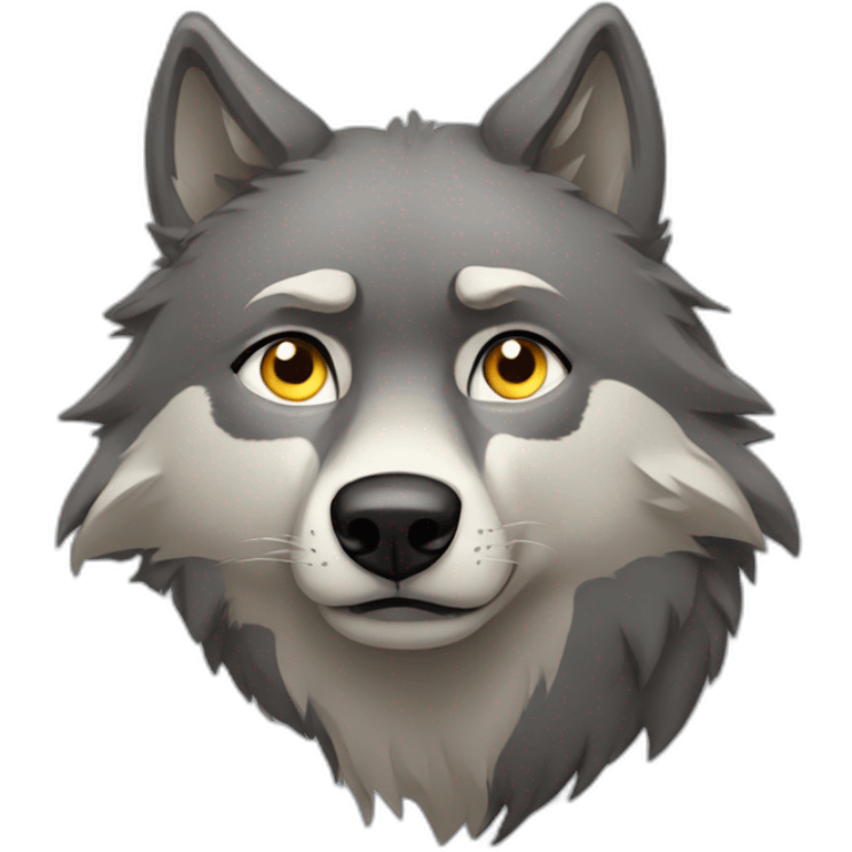 wolf sad emoji